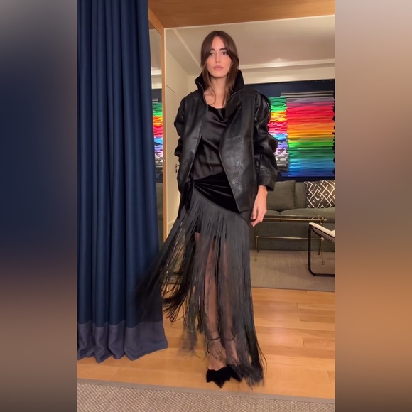 ✨LAST ZARA COMBINATION FRINGE LONG DRESS - Picture 8 of 17